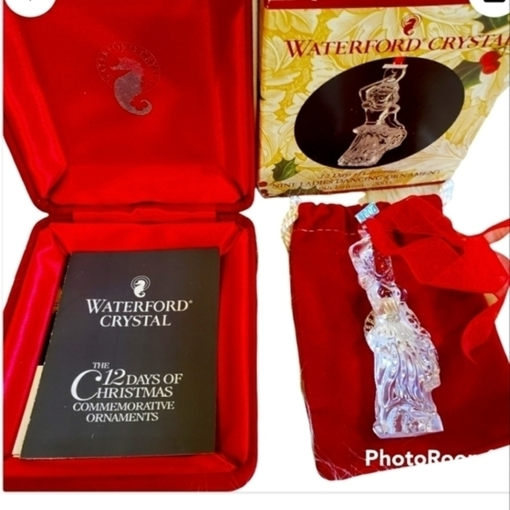 1992 Waterford Crystal Ornament 9 Ladies‎ Dancing